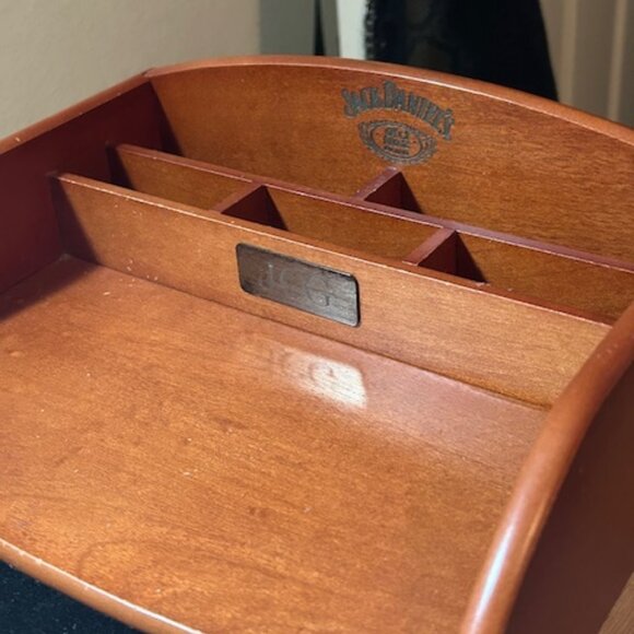 Mid-Century Jack Daniel's Wooden Dresser Top Organizer - Picture 11 of 15